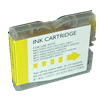 Cartouche d`encre compatible jaune, 18ml pour Brother DCP 680 CN compatible avec LC1000Y.