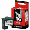 Cartouche d`encre originale Lexmark N° 16 noire, 410 pages pour Lexmark X 1200 Series compatible avec 10N0016E.