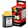 Cartouche d`encre originale Lexmark N� 20 tricolore, 275 pages pour Lexmark Z 53 compatible avec 15M0120E.