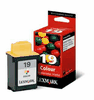 Cartouche d`encre originale Lexmark N� 19 tricolore, 230 pages pour Lexmark Z 53 compatible avec 15M2619E.