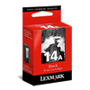 Cartouche d`encre originale Lexmark N° 14 noire, 175 pages pour Lexmark X 2630 compatible avec 18C2080E.