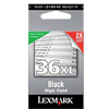 Cartouche d`encre noire originale Lexmark N° 36XL , 500 pages pour Lexmark X 3630 compatible avec 18C2170E.