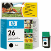 Cartouche d`encre originale HP N� 26 noire, 40 ml. pour HP DesignJet compatible avec 51626AE.