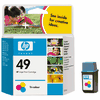 Cartouche d`encre originale HP N� 49 tricolore, 22.8 ml. pour HP DeskJet 670C compatible avec 51649AE.