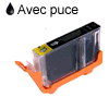 Cartouche d`encre compatible noire avec puce, 13 ml. . pour  Canon Pixma IP5200R compatible avec CLI8-BK.