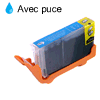 Cartouche d`encre compatible cyan, 13 ml avec puce. pour  Canon PIXMA iP4200 compatible avec CLI8-C.