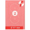 Etiquettes CD/DVD 117 mm, 200 pcs pour Laser et jet d'encre