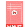 Etiquettes adhésives, 48.5 x 25.4 mm, 4000 pcs. pour Laser et jet d'encre