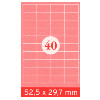 Etiquettes adhésives, 52.5 x 29.7 mm, 4000 pcs. pour Laser et jet d'encre