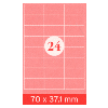 Etiquettes adhésives, 70 x 37.1 mm, 2400 pcs. pour Laser et jet d'encre