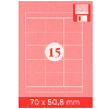 Etiquettes adhésives, 70 x 50.8 mm, 1500 pcs. Disquettes 3,5. pour Laser et jet d'encre