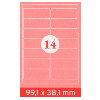 Etiquettes adhésives, 99.1 x 38.1 mm, 1400 pcs. pour Laser et jet d'encre