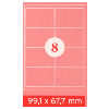 Etiquettes adhésives, 99.1 x 67.7 mm, 800 pcs. pour Laser et jet d'encre