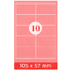 Etiquettes adhésives, 105 x 57 mm, 1000 pcs. pour Laser et jet d'encre