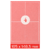 Etiquettes adhésives, 105 x 148.5 mm, 400 pcs. pour Laser et jet d'encre