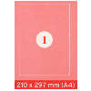 Etiquettes adhésives, 210 x 297 mm, 100 pcs. pour Laser et jet d'encre