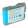 Cartouche d`encre compatible cyan, 18 ml pour Brother Intellifax 1860 C compatible avec LC1000C.