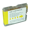 Cartouche d`encre compatible jaune, 18ml pour Brother Intellifax 1960 C compatible avec LC1000Y.