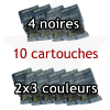 Offre spéciale Pack 10 cartouches compatible Epson pour Epson Stylus S 20 compatible avec T0711, 712, 713, 714.