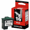 Cartouche d`encre originale Lexmark N° 16 noire, 410 pages pour Lexmark ColorJet Z23e compatible avec 10N0016E.