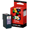 Cartouche d`encre originale Lexmark N° 35 couleur, 450 pages pour Lexmark X 8350 Business Edition compatible avec 18C0035E.