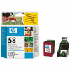 Cartouche d`encre originale HP N° 58 photo, 17 ml. pour HP Deskjet F 2188 compatible avec C6658AE.