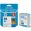 Cartouche d`encre originale HP N°88 cyan, 620 pages pour HP OfficeJet Pro L 7780 compatible avec C9386.