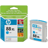 Cartouche d`encre originale HP N°88XL cyan, 1200 pages pour HP OfficeJet Pro L 7480 compatible avec C9391AE.