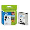 Cartouche d`encre originale HP N° 88XL noire, 2350 pages pour HP OfficeJet Pro L 7750 compatible avec C9396AE.