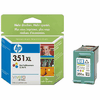 Cartouche d`encre originale HP N° 351XL color, 14 ml., 580 pages pour HP PhotoSmart C 4280 compatible avec CB338EE.